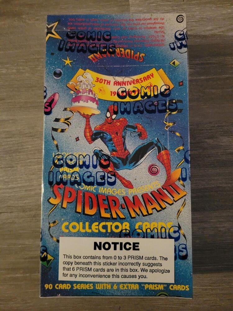 1992 SpiderMan II 30th Anniversary Trading Cards Comic Sealed Box Showcase